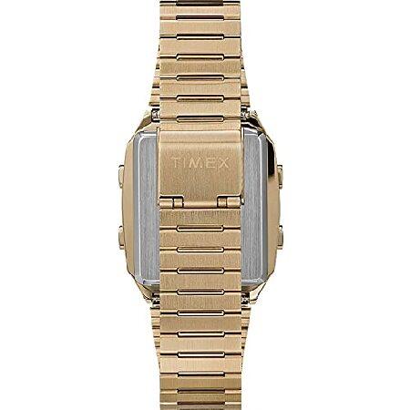 Timex 32.5 mm Q LCA Timex Reissue Digital LCA Stainless Steel Gold/Digital/Gold One Size｜eno｜03