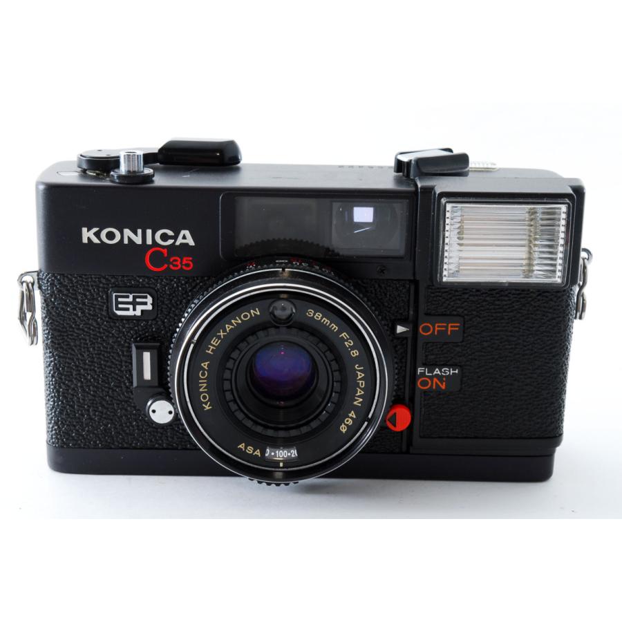 ☆コンパクトフィルムカメラ☆ コニカ KONICA C35 EF ブラック :566326 ...