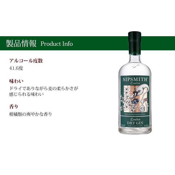 Sipsmith London箱付き Sipsmith London箱付き シップスミス ロンドン ドライ ジン 41度