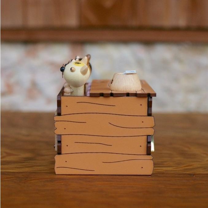 木箱アニマルズ 猫 ♪音に合わせて動くからくりオルゴール : 榎屋