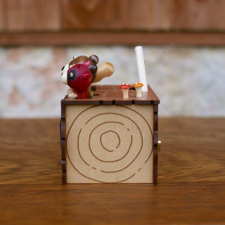 木箱アニマルズ 森のなかま ♪音の合わせて動くからくりオルゴール