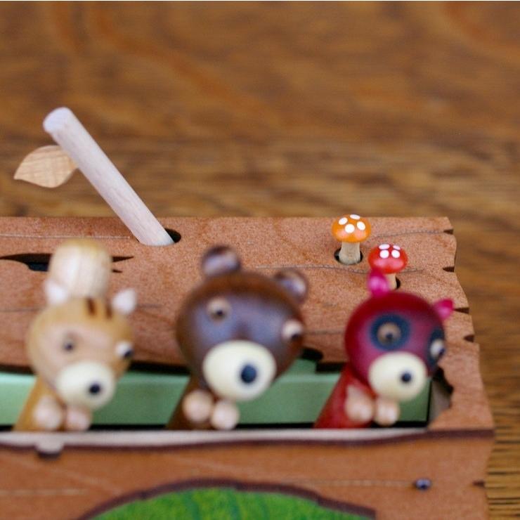 木箱アニマルズ 森のなかま ♪音の合わせて動くからくりオルゴール