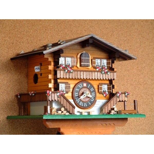 レッチャー・カッコー時計　ブリエンツの山小屋　アンバー_1