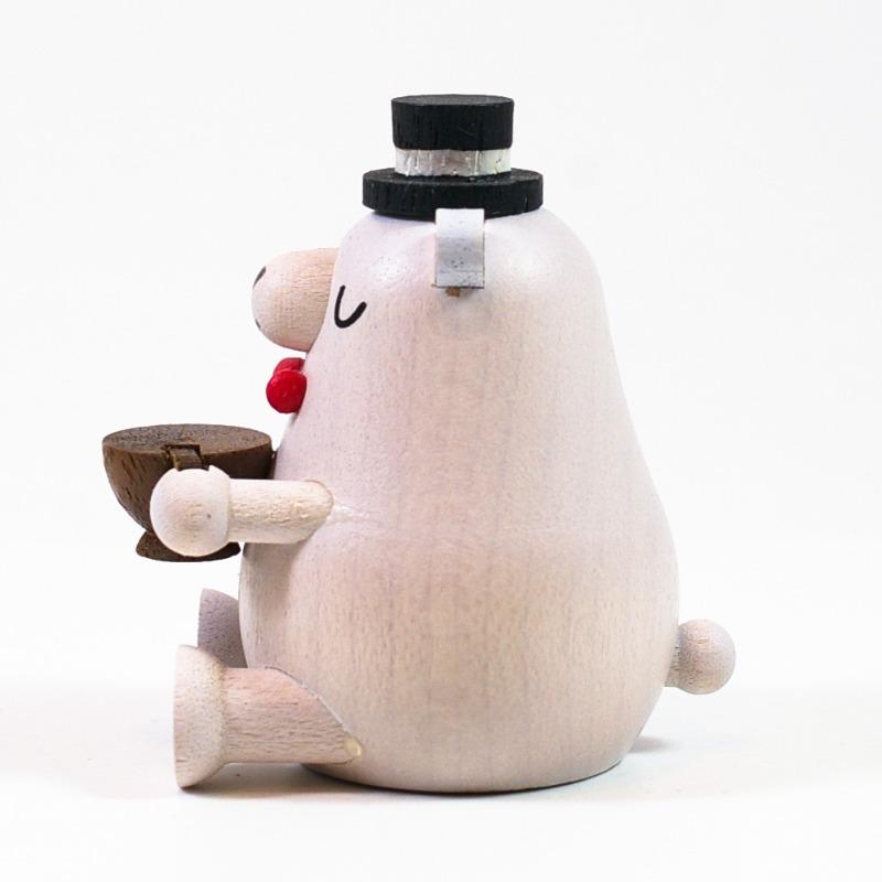 Wooderful life 木製オルゴール クマ Lサイズ＊シロクマ 【 wooderful