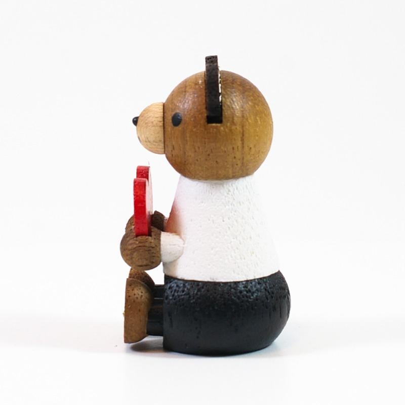 Wooderful life 木製オルゴール クマ Mサイズ＊ハートくま