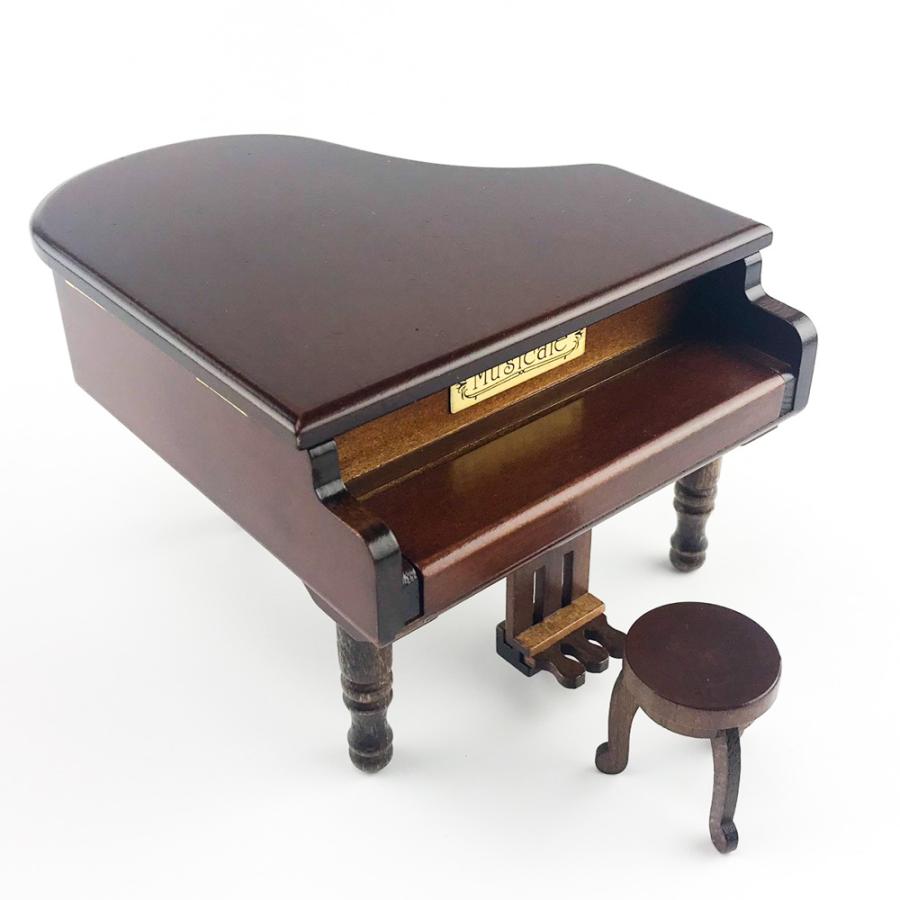 18弁オルゴール用 木製アンティーク調グランドピアノケース : 榎屋