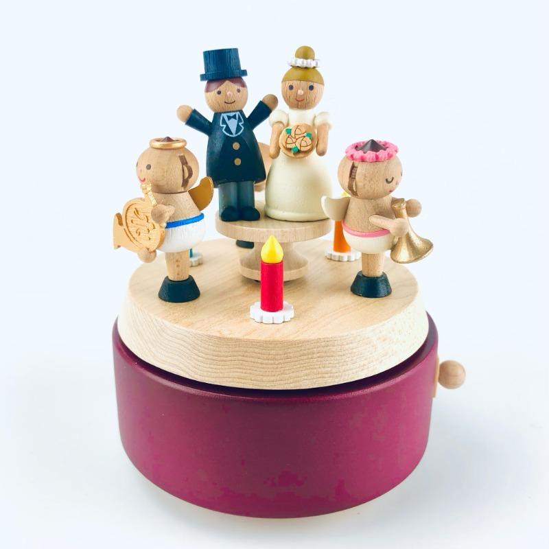 18弁オルゴール用 2重回転ベース 赤 【 wooderful life DIYオルゴール