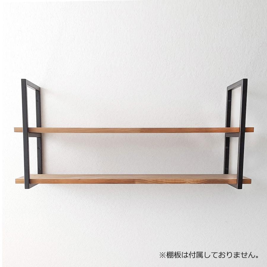 スクエア棚受 2口 角パイプタイプ 棚受け金具2個セット 高さ45cm スクエア棚受 2口 角パイプタイプ 棚受け金具2個セット 高さ45cm