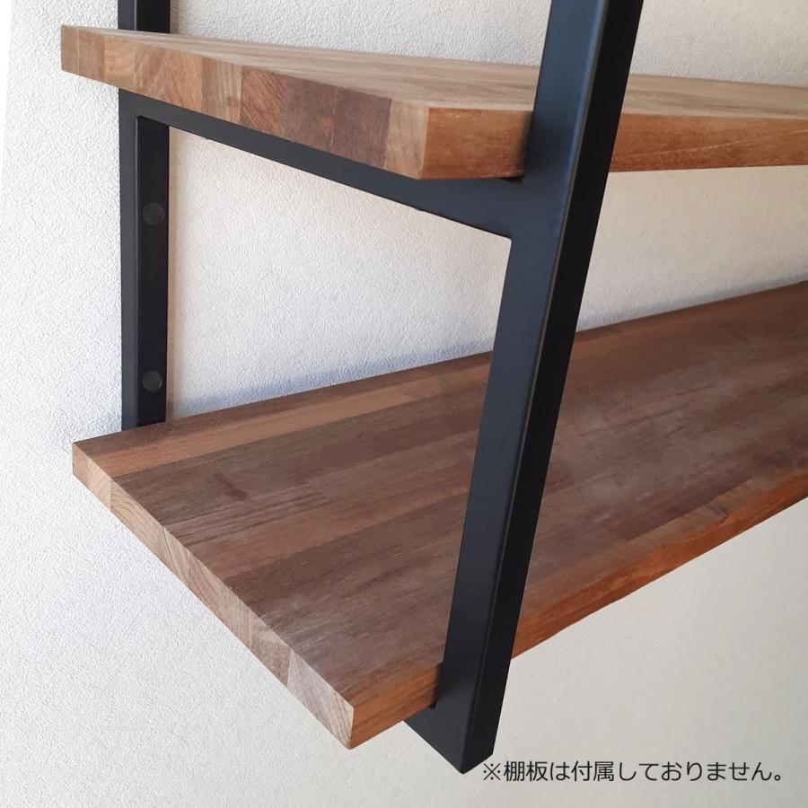 アイアン 棚受け金具 スクエア おしゃれ 石膏ボード3口 角パイプ 2個 