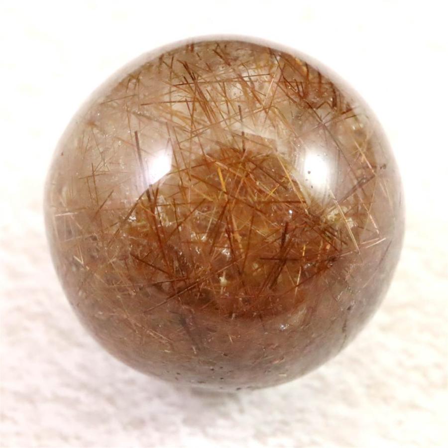 レッドブロンズルチルクォーツ 25mmスフィア 23.4g 【榎本通商12856