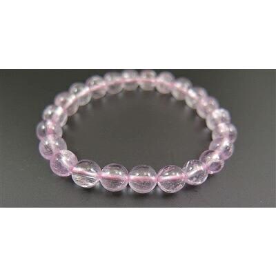 クンツァイト 8.0mm玉ブレスレット(4Aグレード）【132787a】 クンツァイト 0mm玉ブレスレット 4Aグレード 132787a