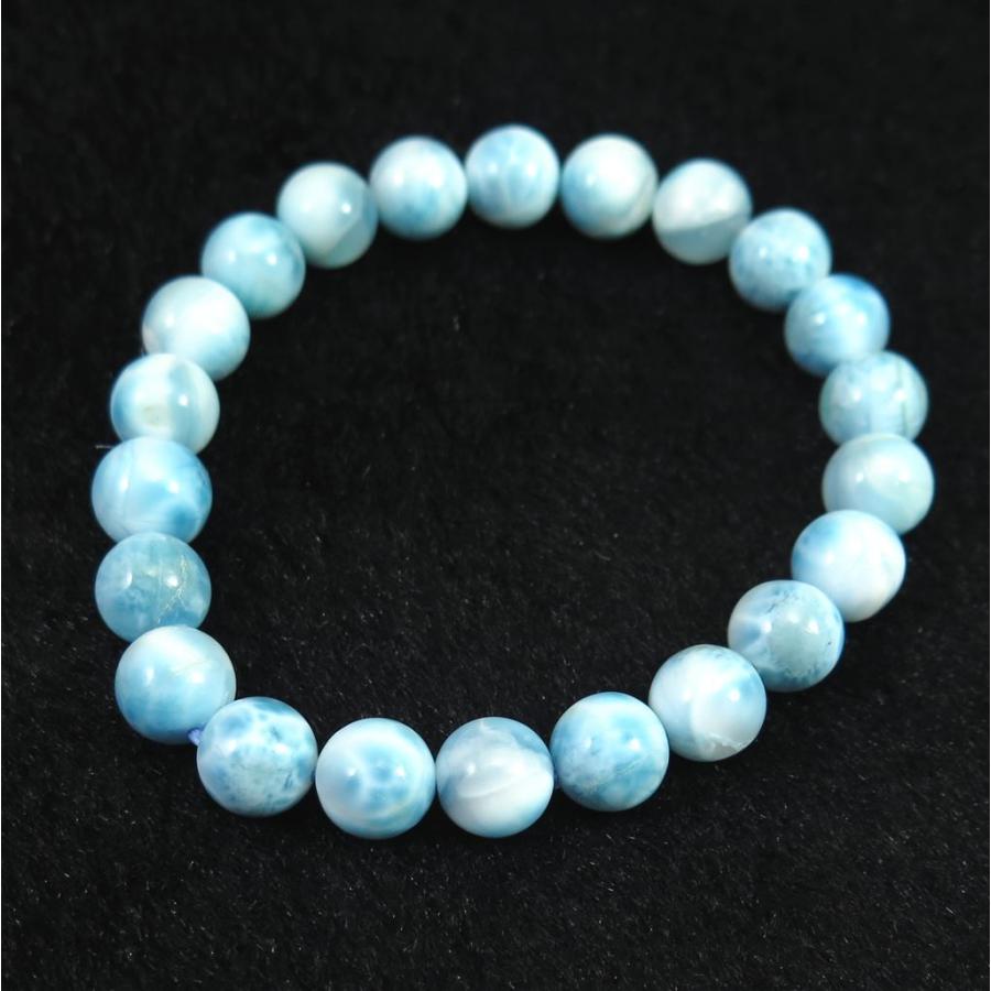 ラリマー 8mm玉ブレスレット 3A+グレード 20.08g