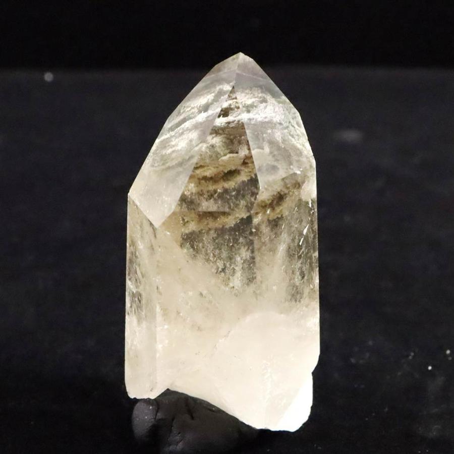 ブラジル産 ガーデンクォーツ 庭園煙水晶 61mmポイント原石 磨き 59.2g