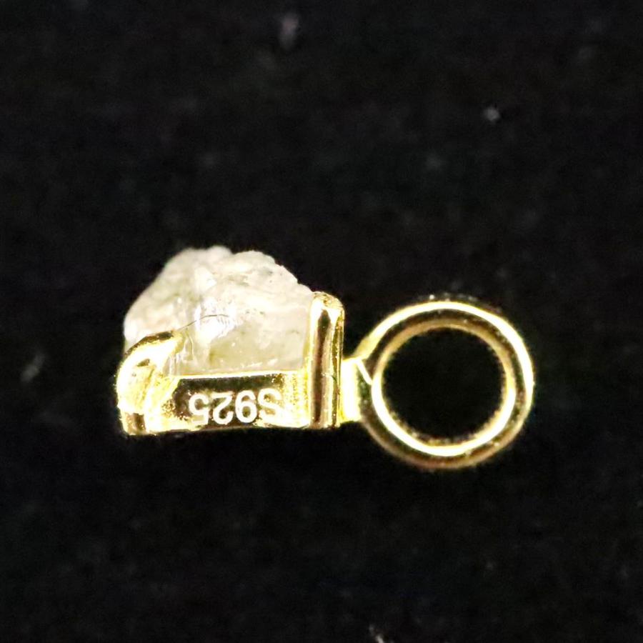 天然 グレー ダイヤモンド 原石 ペンダントトップ 0.29g 【榎本通商