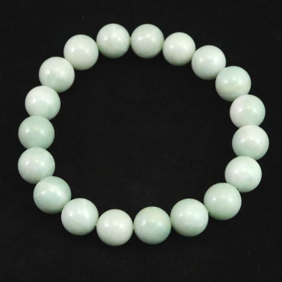 H&E社 ブルーグリーン アゼツライト（AZOZEO) 10mm玉ブレスレット 証明