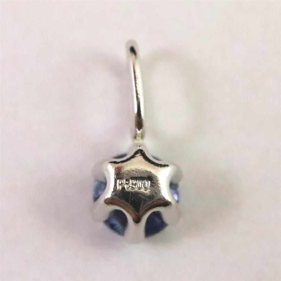 天然 ブルーサファイア 3mmラウンド ペンダントトップ Pt900 0.17ct