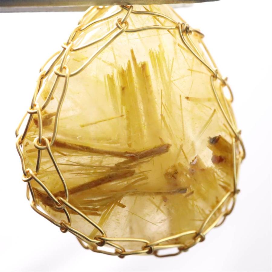 ゴールドルチルクォーツ ワイヤー ペンダントトップ 5.6g 【榎本通商