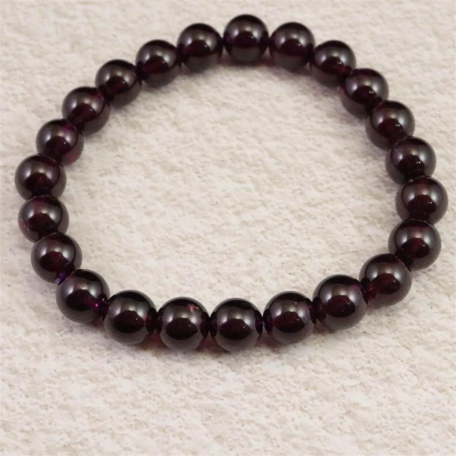 ロードライト ガーネット 5A 8mm玉ブレスレット 27.1g 【榎本