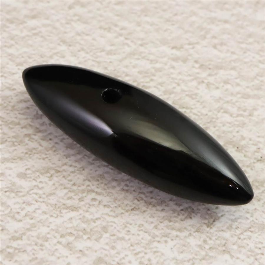 隠岐の島 黒曜石 48mm大珠 ディレクトリーカード付 10.6g 【榎本通商