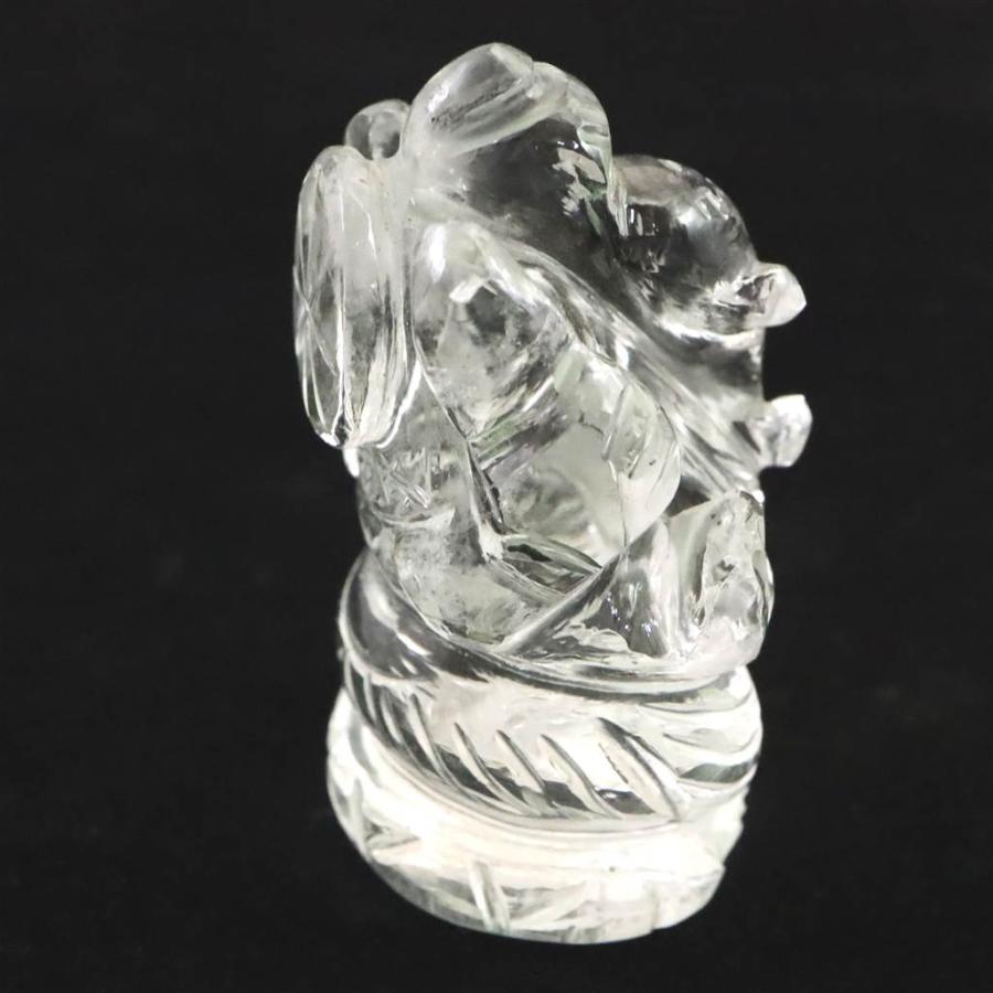 ヒマラヤ水晶 マニカラン産 51mm ガネーシャ彫刻置物 54g 【榎本通商