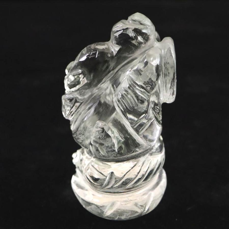 ヒマラヤ水晶 マニカラン産 51mm ガネーシャ彫刻置物 54g 【榎本通商