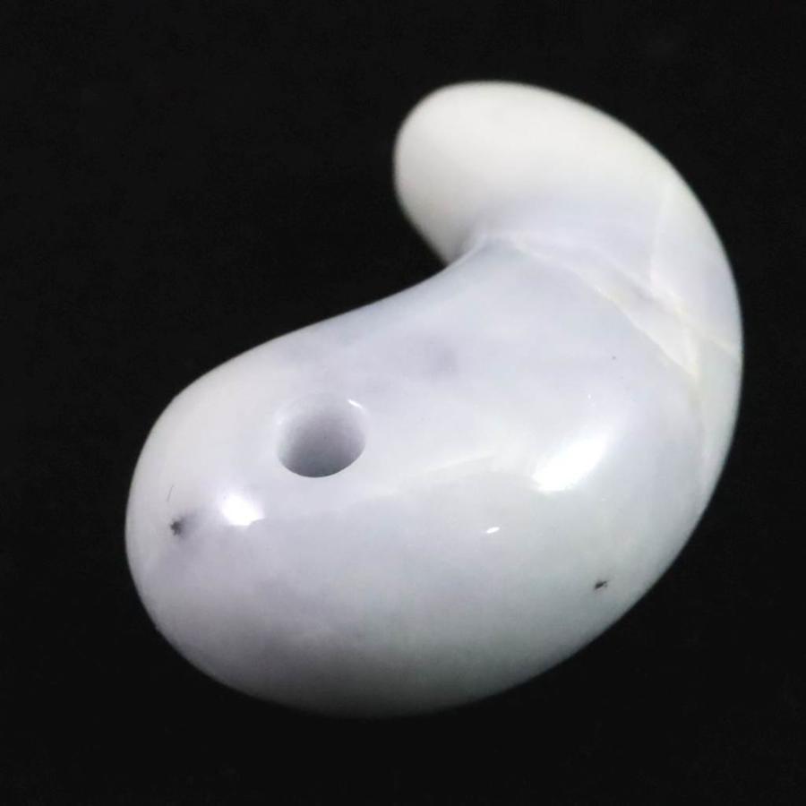 糸魚川翡翠 ラベンダー 30mm勾玉 現代の名工作 証明書付 12.3g 【榎本