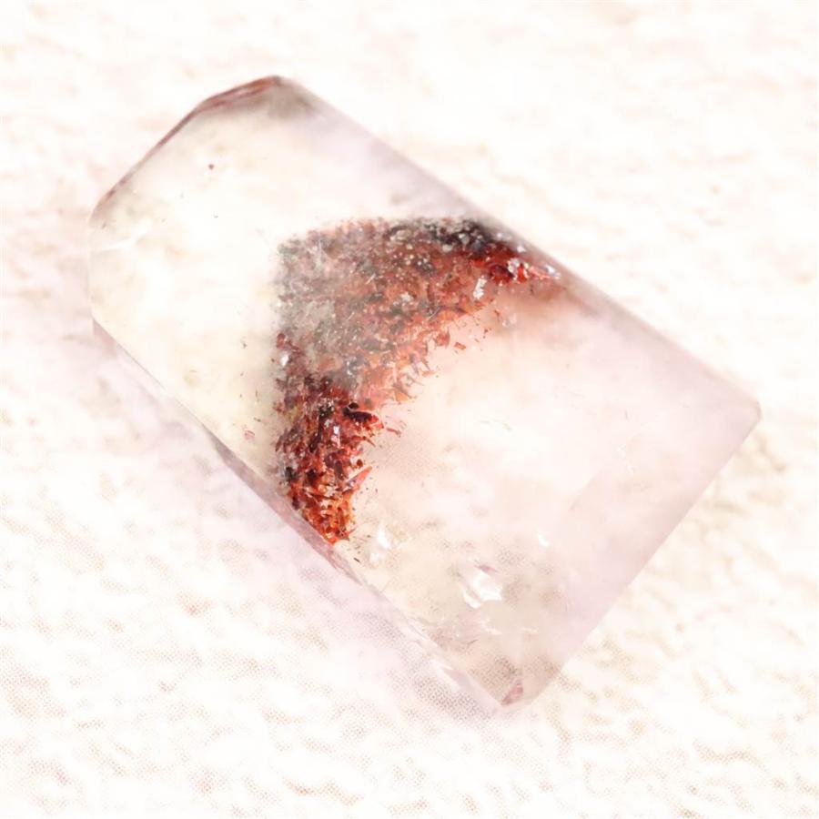 ストロベリークォーツ ファントム 5A 21X14mm ルース 13.8ct 【榎本