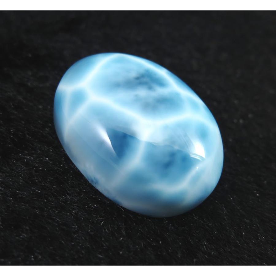 ラリマー  24mmオーバル カボション ルース (SA) 鑑別書付　40.53ct 【榎本通商33337】の画像
