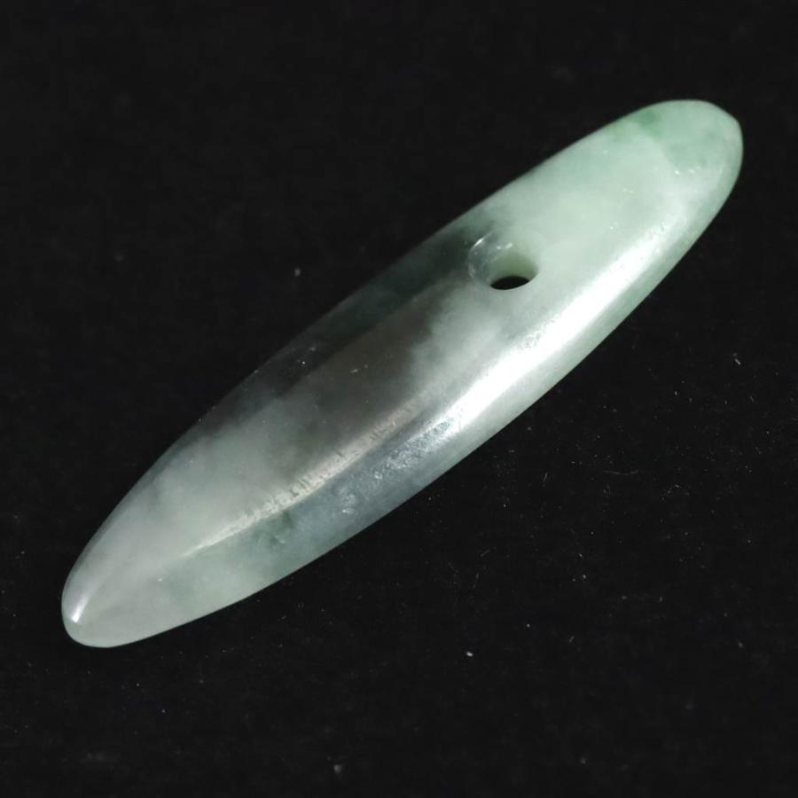 糸魚川翡翠 ヒスイ 小滝産 緑 36mm大珠 ディレクトリカード付 2.3g
