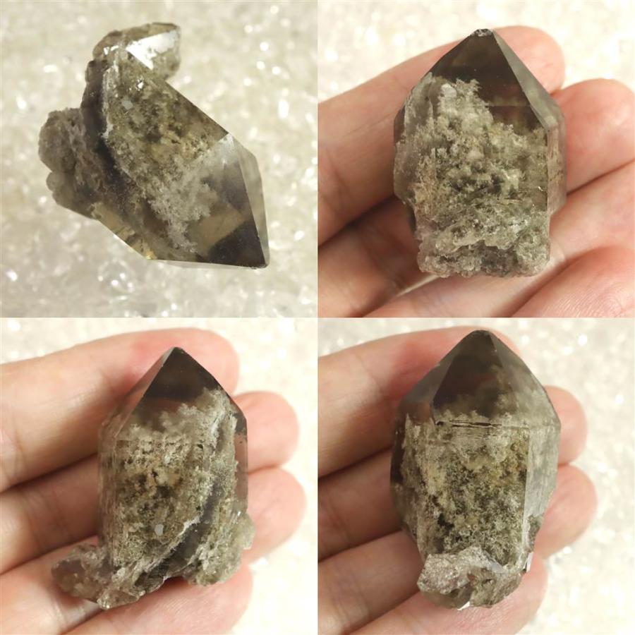 ブラジル産 ガーデンクォーツ 庭園煙水晶 38mmポイント原石 24.0g