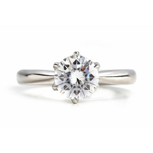 新しいコレクション プラチナ Pt900 ダイヤ1 0ct相当 モアサナイト Forever One ラウンドブリリアント リング 驚きの安さ Jeannesauve Org