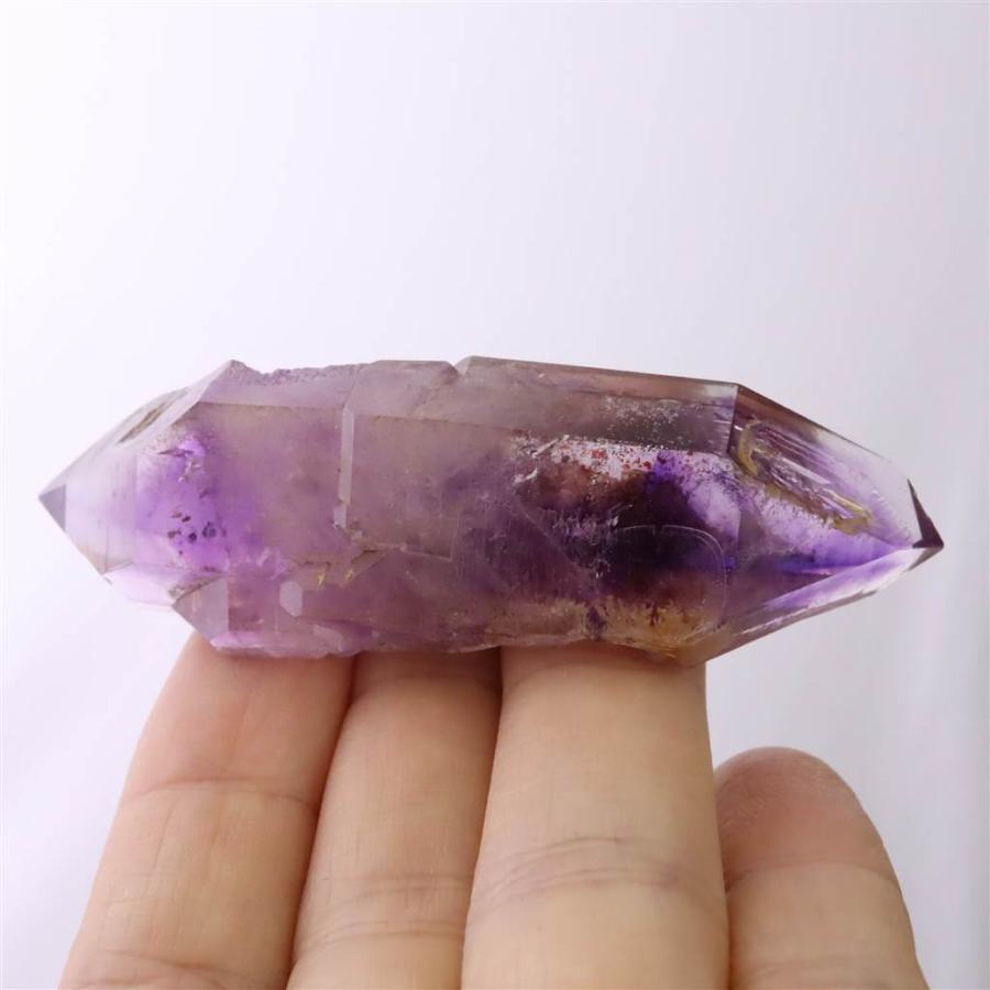 ブランドバーグ産 アメジスト エレスチャル原石 曲がり水晶 D.T.