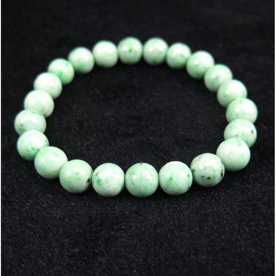 糸魚川翡翠 ヒスイ 薄緑 9mm玉ブレスレット AAA 証明書付 28.1g