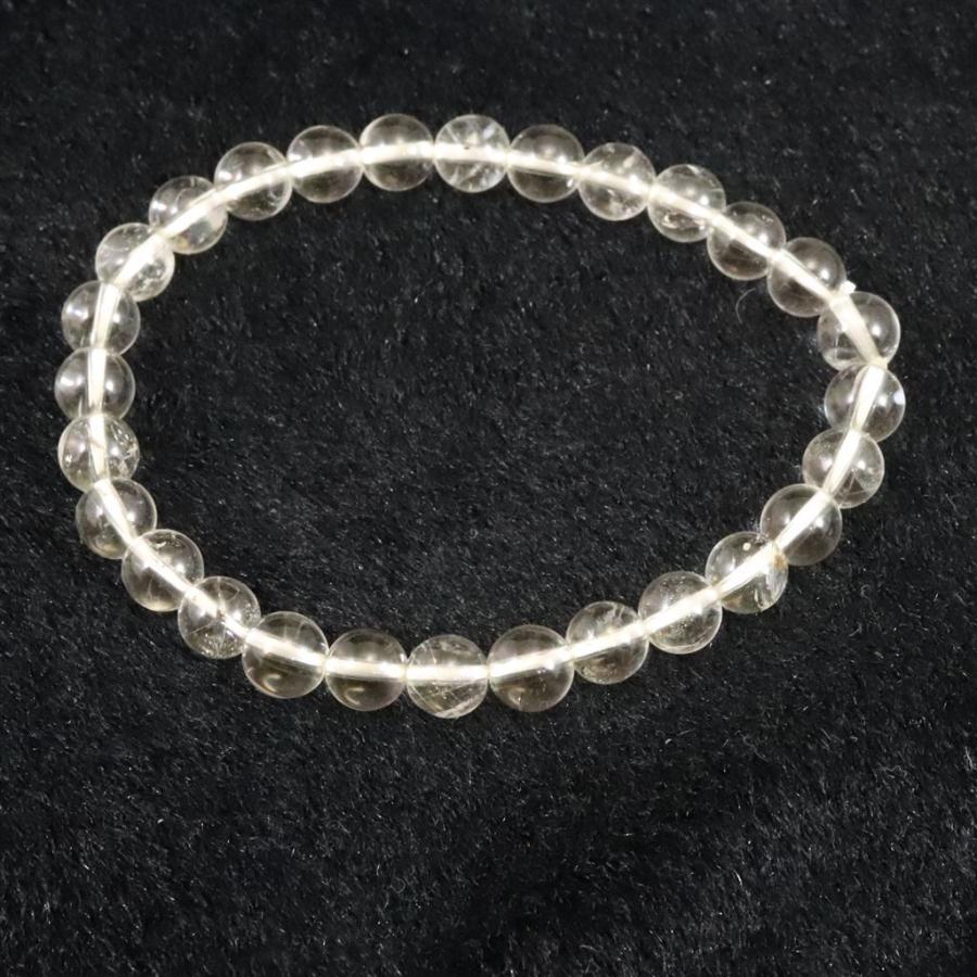 ハーキマーダイヤモンド 6.5mm玉ブレスレット （AAA+グレード） 証明書付 12.4g ハーキマーダイヤモンド 6.5mm玉ブレスレット （AAA+グレード） 証明