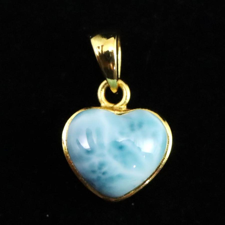 １０日まで激安セール　高品質　ラリマーハート　ペンダントトップ ラリマー 3A+ 10mmハート ペンダントトップ 2.9g 【榎本通商52560