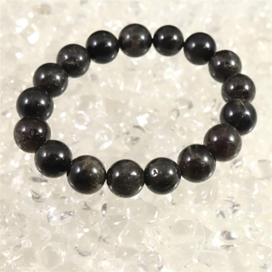 黒平と乙女の12mm 16玉ブレスレット 産地証明書付き