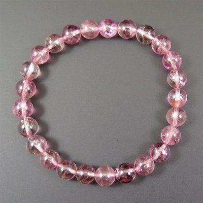 ピンク トルマリン 7.0mm玉ブレスレット(SAグレード）【539933a】