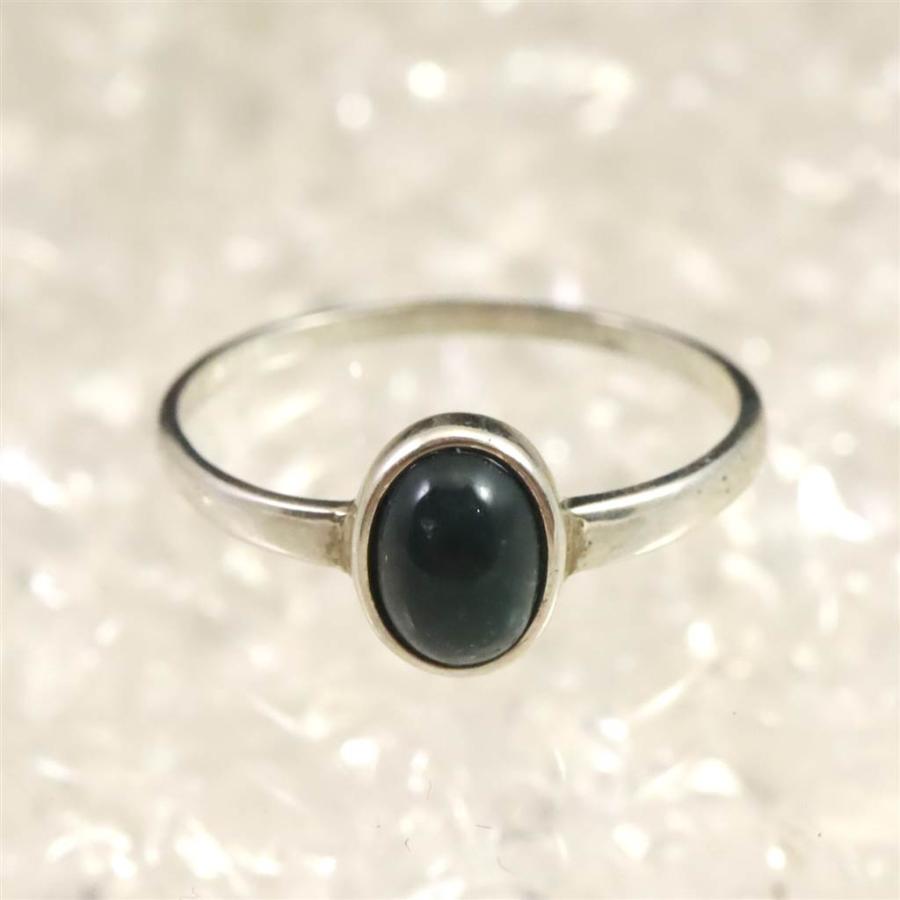 出雲碧玉 出雲石 5.5mmオーバル リング 9号 ディレクトリーカード付