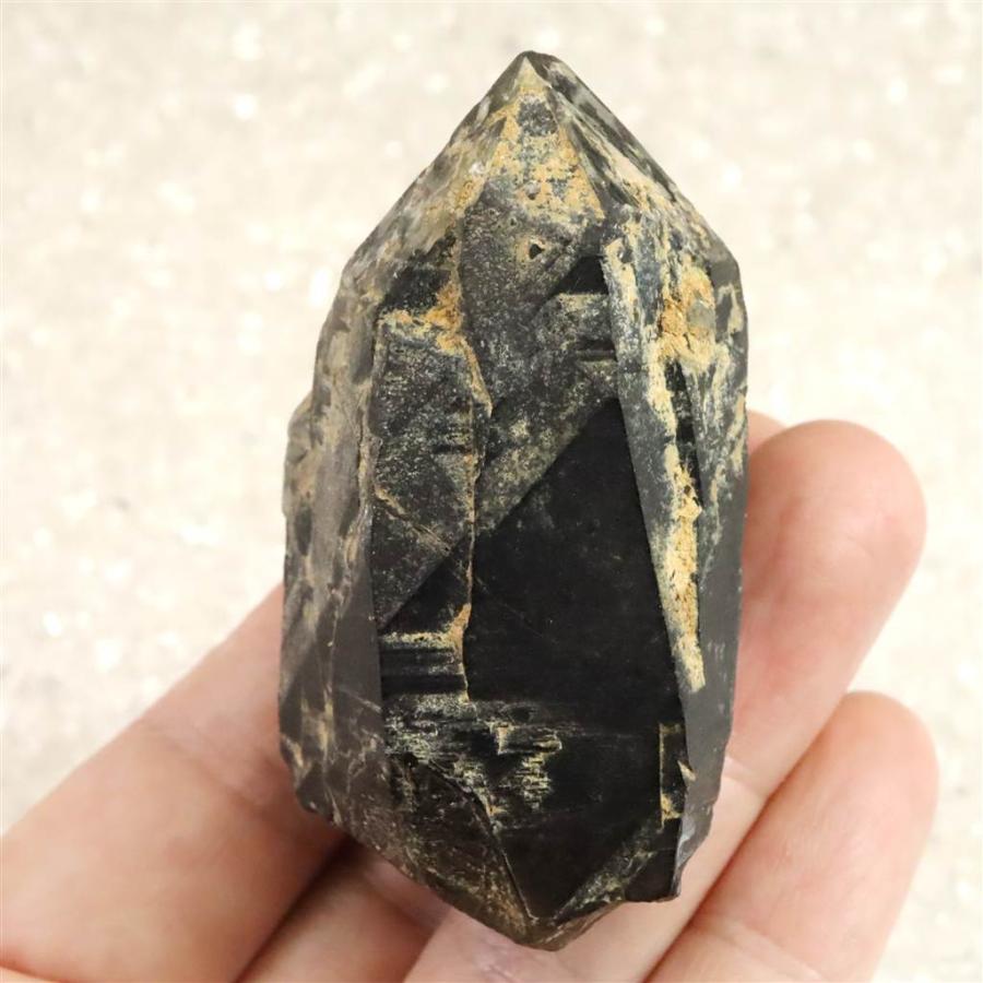 岐阜県中津川市苗木産 黒水晶（モリオン）原石 82.2g 【榎本通商58581】_3