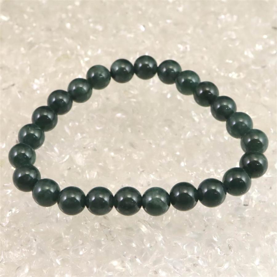 ミャンマー産 青緑 翡翠 ヒスイ AAAA 8mm玉ブレスレット 19.7g 【榎本 