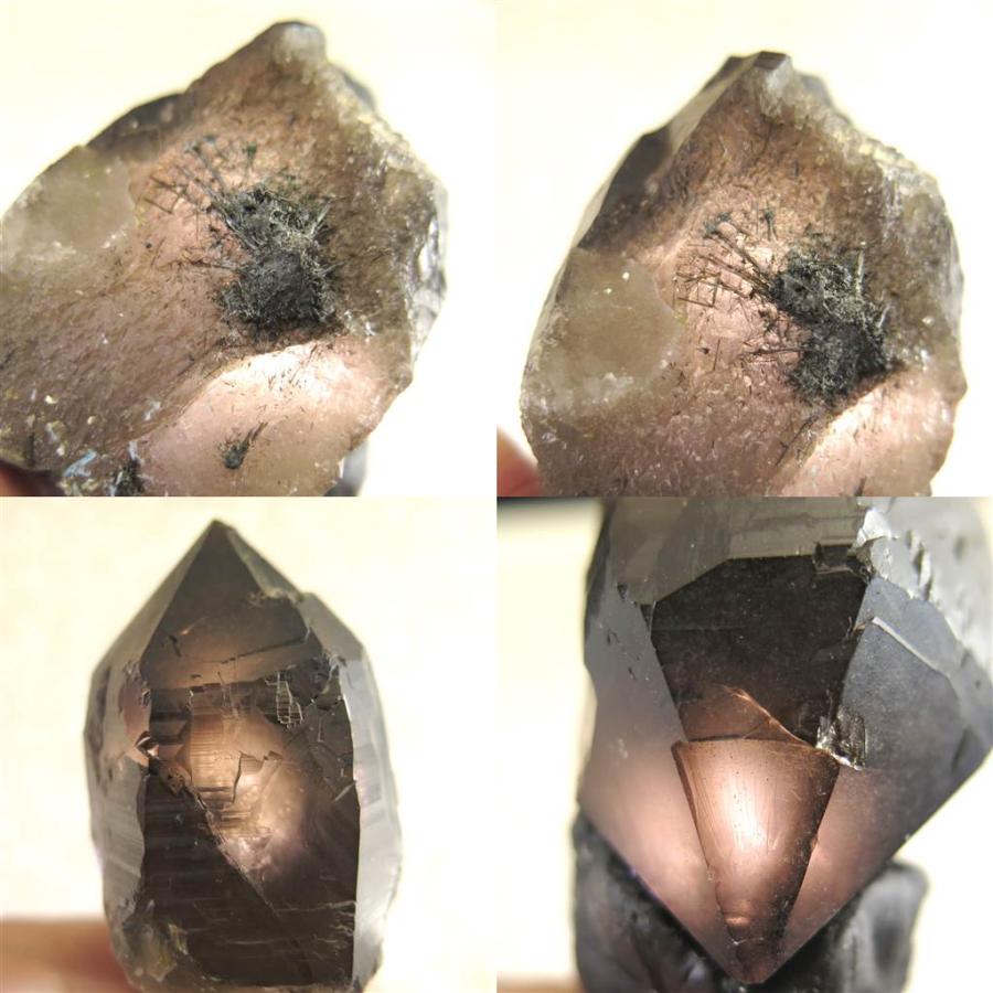 宮崎県 上鹿川 ブラックトルマリン入り スモーキークォーツ 50.2g