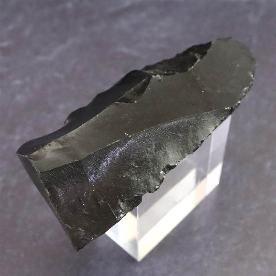 黒曜石 打製石器 57mm 後期旧石器時代 東北・北海道地域 14.6g 【榎本