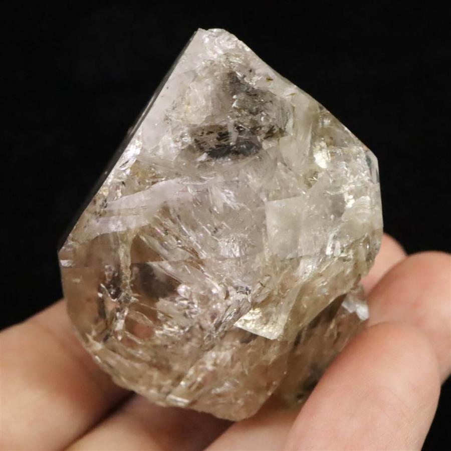 米国NY州産 ハーキマーダイヤモンド AA 51mm原石 結晶 レインボー　81.7g 【榎本通商64725】_1
