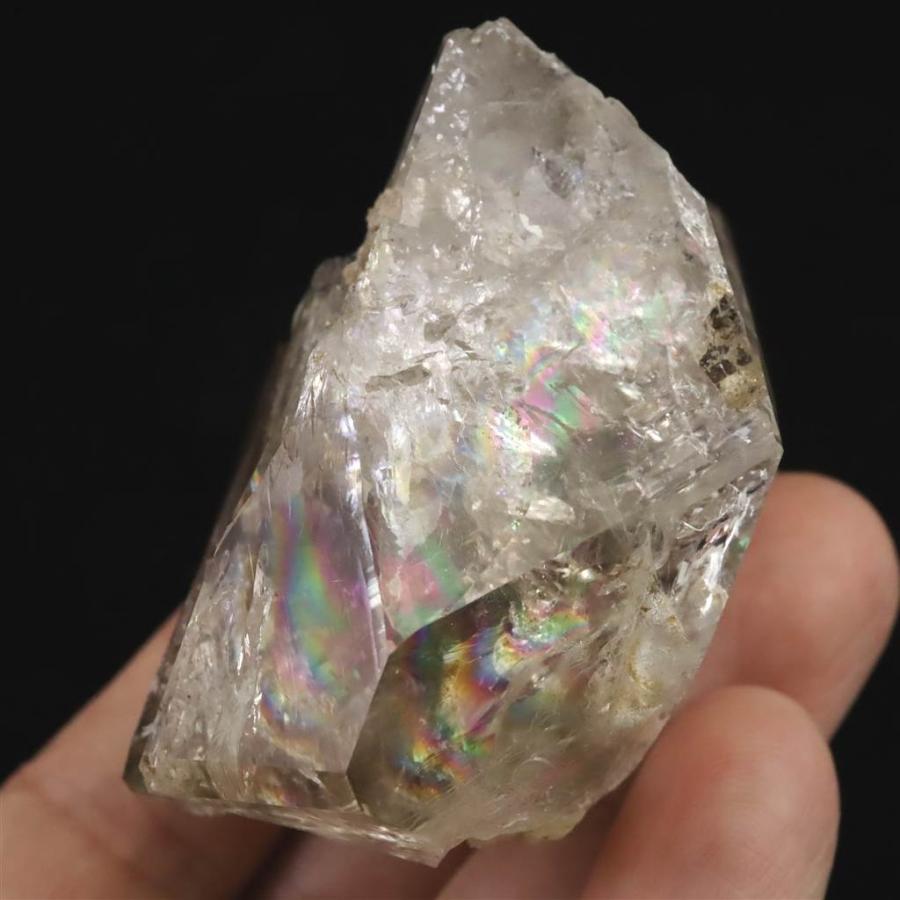 米国NY州産 ハーキマーダイヤモンド AA 51mm原石 結晶 レインボー　81.7g 【榎本通商64725】_2