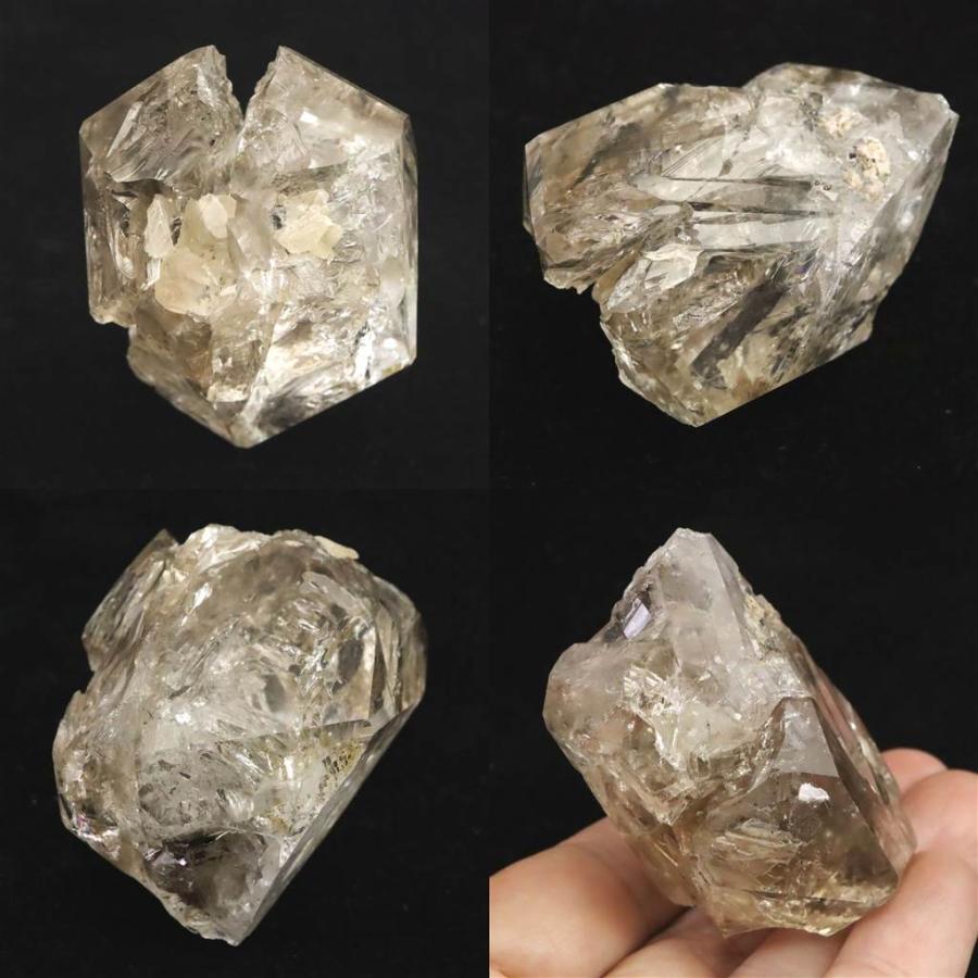 米国NY州産 ハーキマーダイヤモンド AA 51mm原石 結晶 レインボー　81.7g 【榎本通商64725】_6