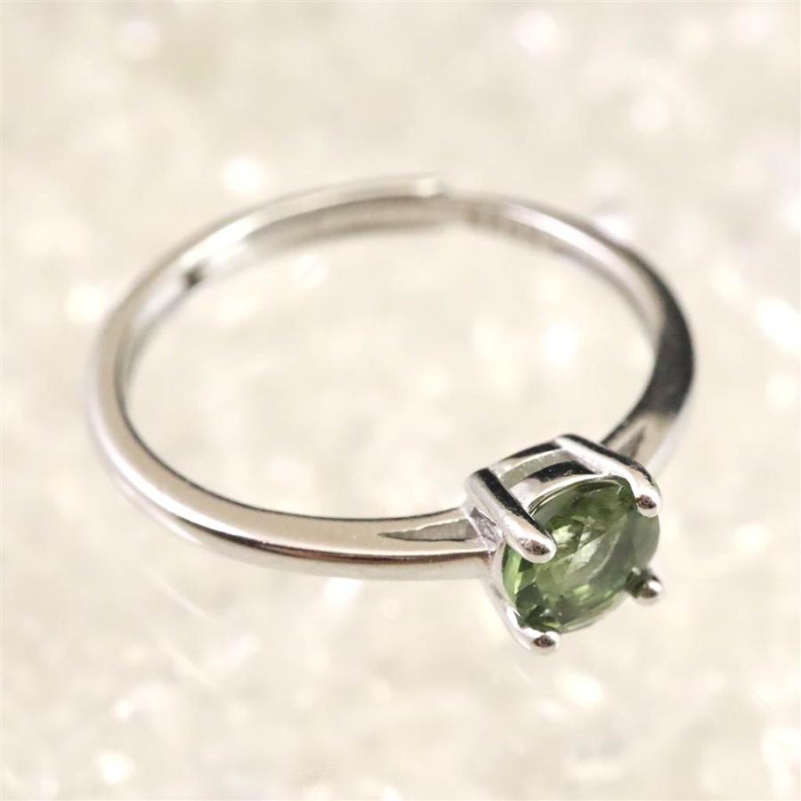 モルダバイト　リング モルダバイト 5mmラウンドカット リング フリーサイズ type.F 【榎本