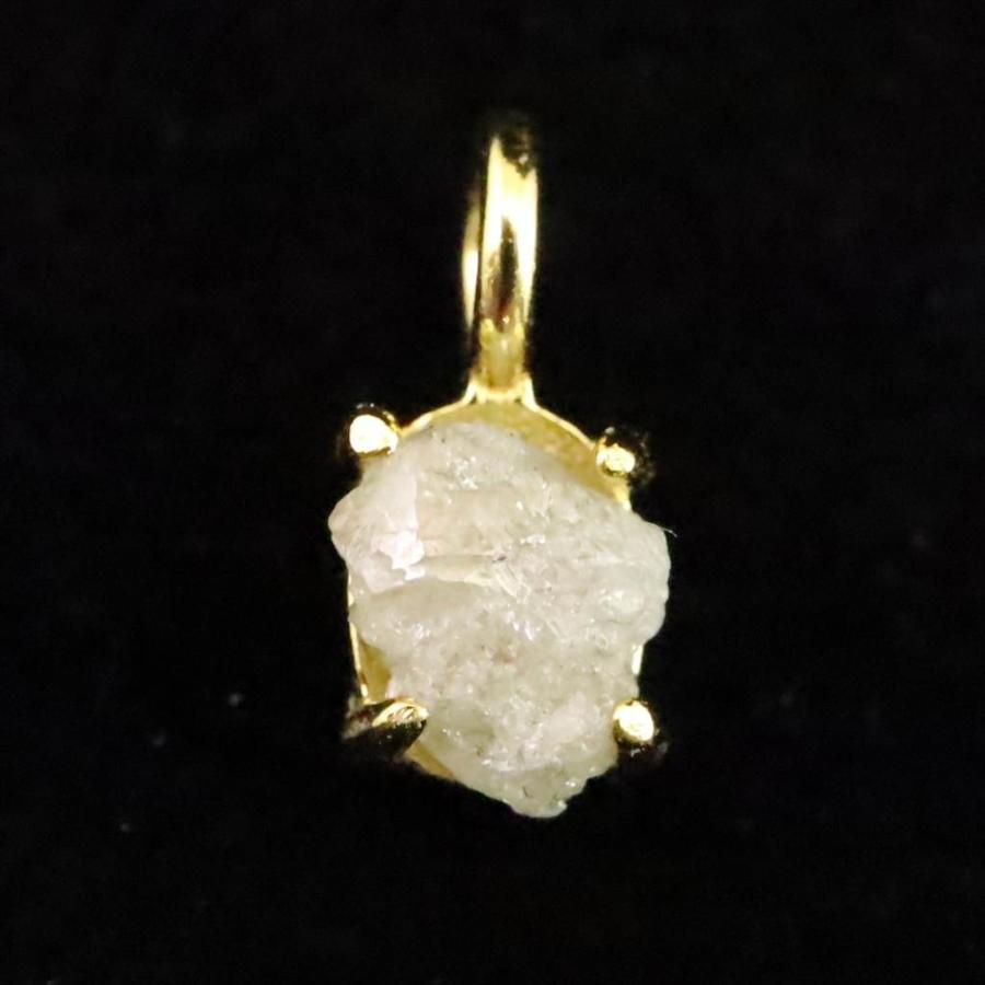 天然 グレー ダイヤモンド 原石 ペンダントトップ 0.28g 【榎本通商