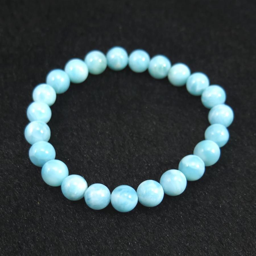 ラリマー 7mm玉ブレスレット SA Upグレード 15.50g