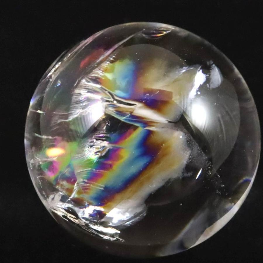 アイリスクォーツ レインボー水晶 34mmスフィア 水晶玉 56.1g 【榎本