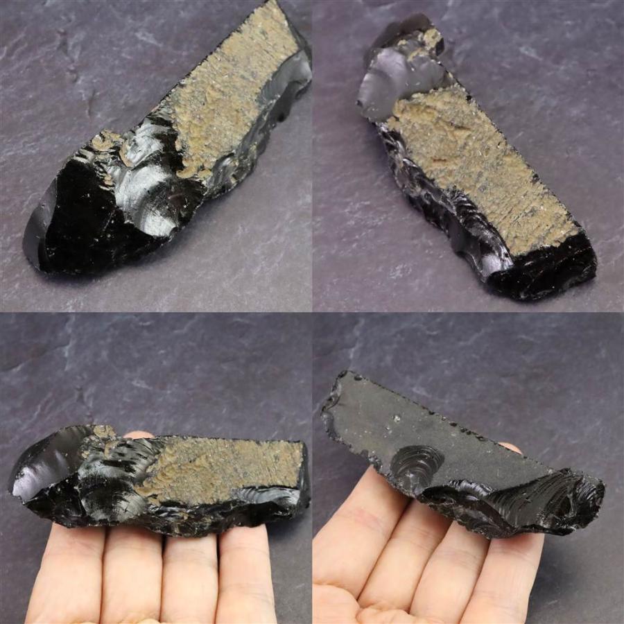 ２つ合わせて17,800円で良ければご購入下さい◾️黒曜石　隠岐の島産 隠岐の島 黒曜石 原石 ディレクトリーカード付 61.2g 【榎本通商70877